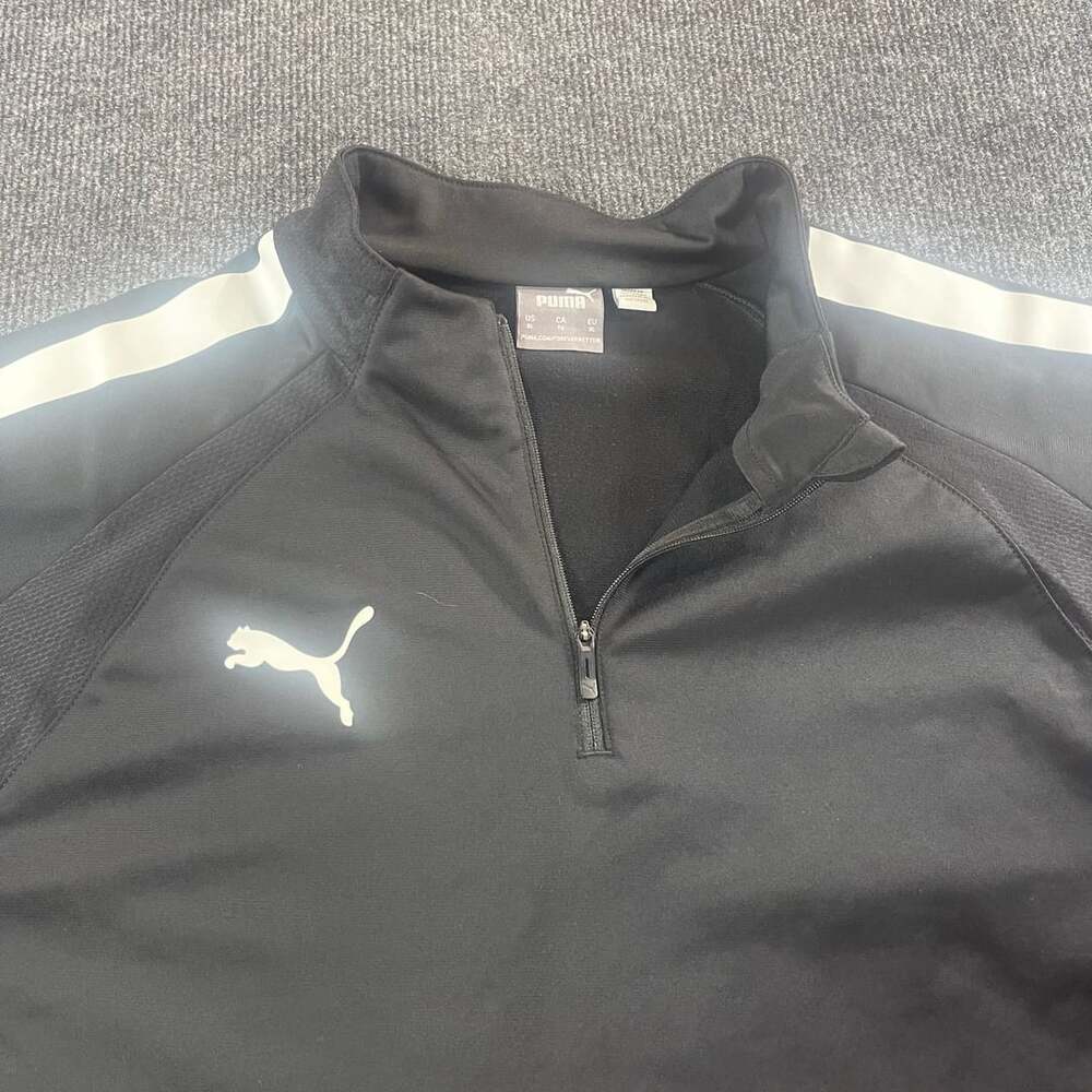 Puma Teamliga 1/4 Zip Top Size XL Black DryCELL Long Sleeve